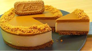 No-Bake Lotus Biscoff Cheesecake (No gelatin, No egg, No oven, No mixer)