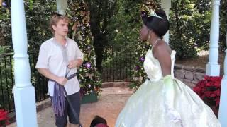 Saying goodbye to Princess Tiana on the last day of Tommy's trip