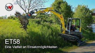 Mit dem Kettenbagger ET58 von Wacker Neuson: Eine Vielfalt an Einsatzmöglichkeiten