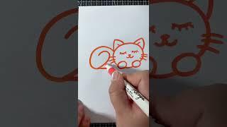 数字200画小猫#画画 #简笔画 #畫畫