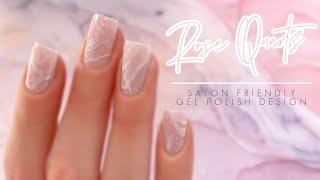 Subtle Rose Quartz Effect | Salon Friendly Nail Art | Gel Polish Design