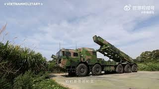 The Chinese Army's YJ-12B long-range supersonic coastal defense missile complex opened fire