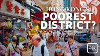 Walking in Hong Kong's Poorest District [4K]