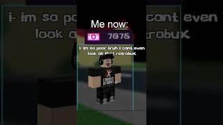 me then vs me now in retrostudio | #relatable #roblox #retrostudio #gaming
