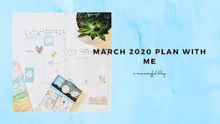 Plan with Me: March 2020 | Student College Planner | Student Happy Planner | A Meaningful Blog