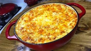 The Ultimate Five-Cheese Macaroni and Cheese | Lodge Enameled Cast Iron Dutch Oven