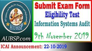 Submit ICAI Information Systems Audit (ISA) Eligibility Test Online Form