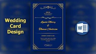 How to make Creative Wedding Invite Card Using Microsoft Word