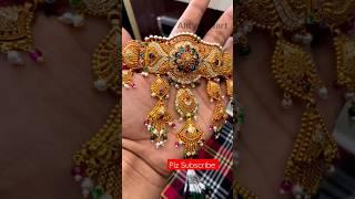 Gold necklace design gold Haar set #shorts #ytshorts #necklace #jewellery #art #gold #viral #jewelry