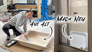 Dusche aus alten Teilen neu aufbauen! VW LT 40 Clou 570 Family Camper!