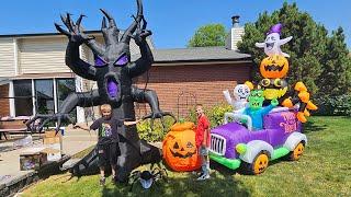 Unboxing 3 New Halloween Inflatables & Jumping Spider!