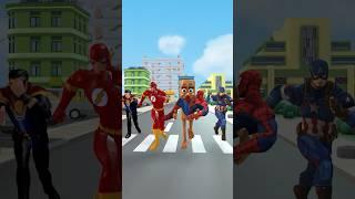 Speed Run Tung Tung Tung Sahur help Spiderman vs Superhero #shorts #brainrot #tungtungtungsahur