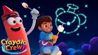 Roasting Marshmallows & Stories in the Stars! | Crayola Crew Colorful and Creative Cartoons for Kids