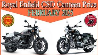 Royal Enfield Bikes CSD Canteen Price February 2025 | RE Bullet Classic Hunter 350 in CSD | CSD Cars