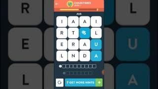 Wordbrain 2 Cheif Countries Level 1-5 Answers Walkthrough