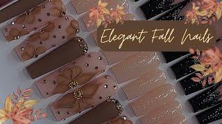 3D Flower Fall Press on Nails  How to make elegant press on nails