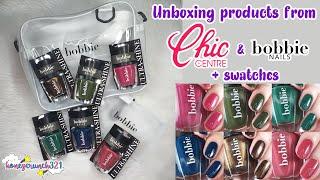 Unboxing products from Chic Centre & BOBBIE Nails + Swatches | honeycrunch321