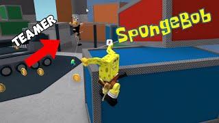 SPONGEBOB DESTROYS MM2 TEAMERS + GAMEPLAY!!!