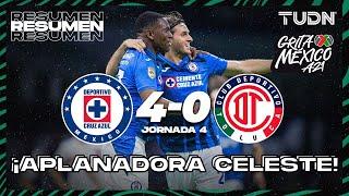 Resumen y goles | Cruz Azul 4-0 Toluca | Grita México AP2021 - J4 | TUDN