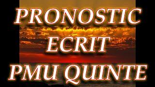 PRONOSTIC ÉCRIT PMU QUINTÉ + DU JOUR MARDI 26 NOVEMBRE 2024 PAR DAMIEN