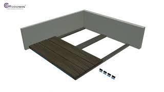 COOWIN TS-03 (150*25mm) Decking Installation with Plastic Fittings