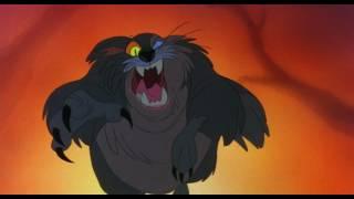 Secret of NIMH Jeremy and Mrs. Brisby escape from cat Dragon