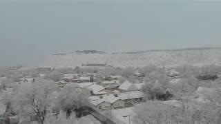 St George Utah Snow Covered Winter Mavic Air Drone Shots 4K