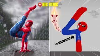 20 Min Real Football vs Stickman | Stickman Dismounting funny moments | Big Stick #32