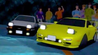 INITIAL D's first race with Running in the 90s - SUB