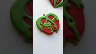 Poison apple cookie recipes and supplies linked in my bio #cookiedecorating #satisfying #asmr