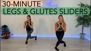 30-MINUTE LEGS AND GLUTES WORKOUT / NO SHOES NEEDED SLIDER WORKOUT / SCULPT AND TONE YOUR LOWER BODY