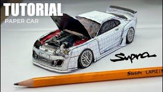 How to make a toyota supra mk4 out of paper