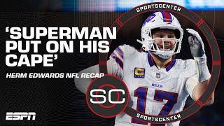 'Superman put on his cape' ‍️ Herm Edwards on Josh Allen, Jalen Hurts & Packers | SportsCenter