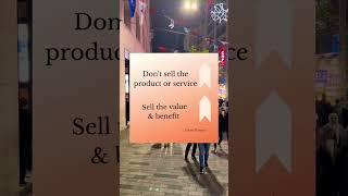 Don't sell the product or service, sell the value & benefit #selling #marketing #value