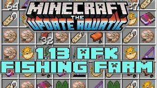 Minecraft 1.13 AFK Fishing Farm Tutorial For The Update Aquatic - 100% reliable and server ready!