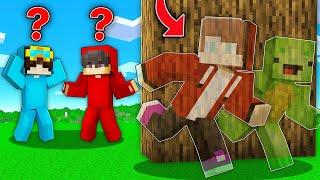 INVISIBLE Speedrunners vs Hunters : JJ and Mikey vs Cash and Nico in Minecraft Maizen!