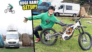 RIDING INSANE KICKER RAMP SETUP ON MY SURRON DIRT BIKE!