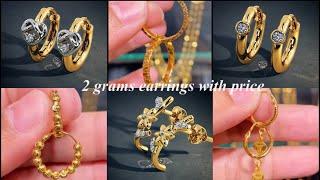 Daily wear hoop Earrings designs with weight & price #lifestylegold