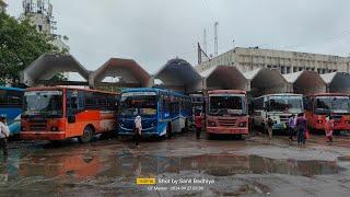 Back to Back GSRTC Bus Arriving and Departing From Surat Central Bus Stand.