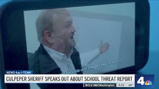 Culpeper sheriff defends teenage son's response to high school threat | NBC Washington