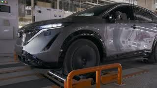 NISSAN ARIYA JAPAN FACTORY 2022 - Production delays to electronic chips