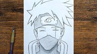 How to draw Kakashi step by step | How to draw Kakashi Hatake from Naruto | Easy tutorial