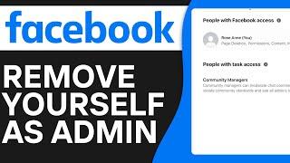 How To Remove Yourself As Admin From Facebook Page (2025)