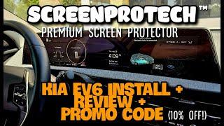 Protect your car screen: ScreenProTech gloss protector film install, discount code & review -Kia EV6