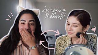 SWAPPING MAKEUP BAGS CHALLENGE  | Dani Monarrez