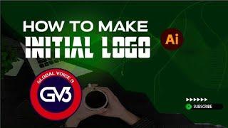 How to Create an Initial Logo !Free Graphic Designer Course.