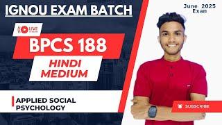 #53 BPCS 188 | APPLIED SOCIAL PSYCHOLOGY | IMPORTANT QUESTIONS MARATHON IGNOU WALAY AAYUSH SIR