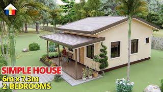 SIMPLE HOUSE DESIGN IDEA / 2 - BEDROOM BUNGALOW HOUSE