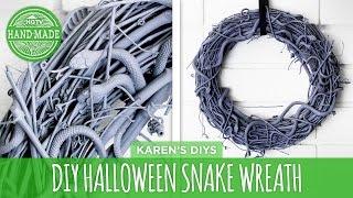 DIY Halloween Snake Wreath | DIY Halloween Decorations