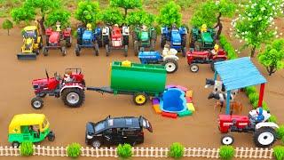 Mini tractor trolley video | tractor jcb video | water tanker|jcb cartoon|jcb gadi|@MrDevCreators